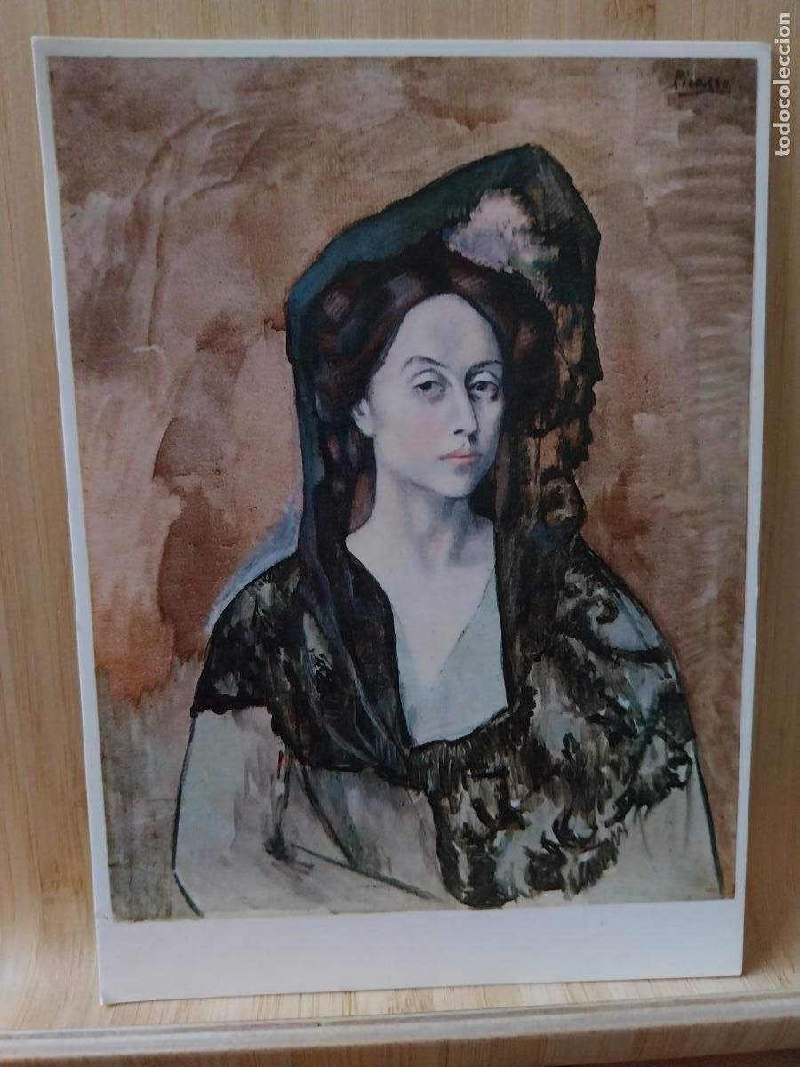 Postales: MUSEO PICASSO RETRATO SE&Ntilde;ORA CANALS ED SCHORR SERIE II 9 SC ORIGINAL A&Ntilde;O 1988