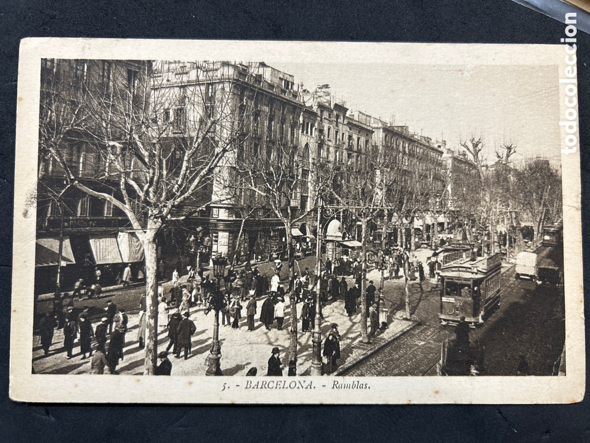 Postal Barcelona Ramblas