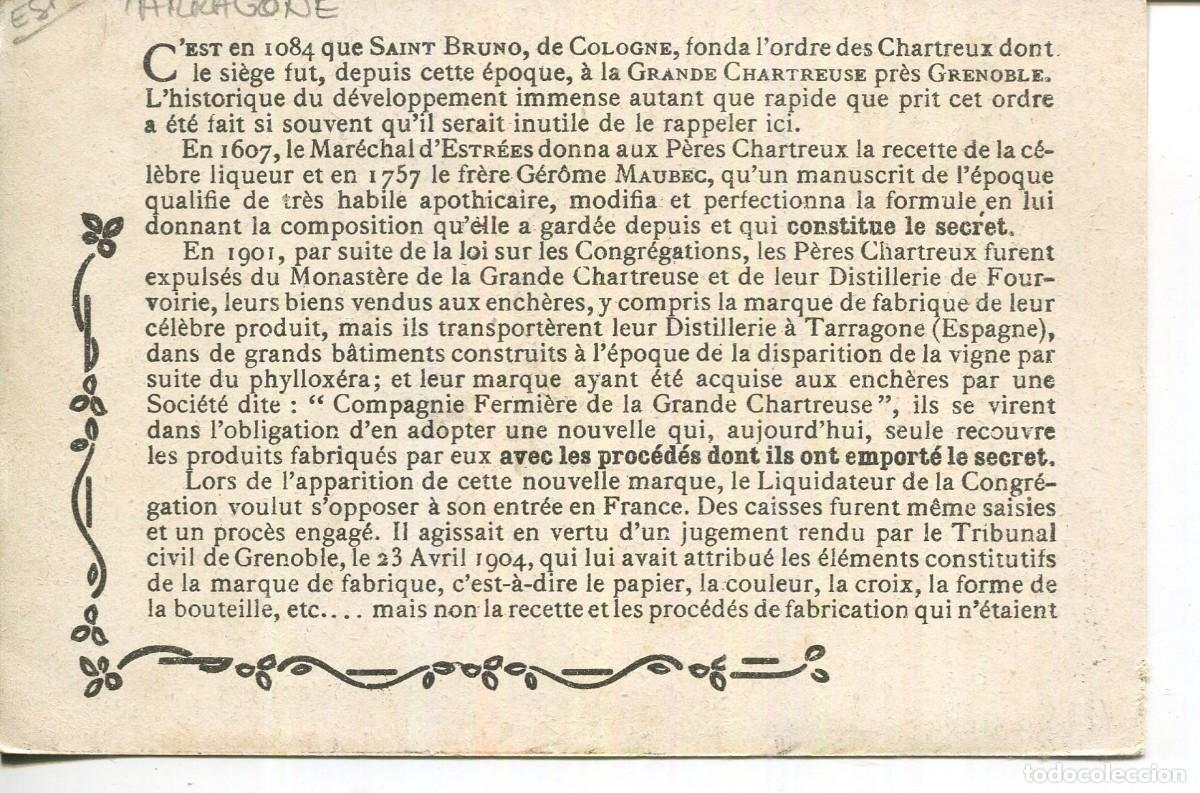 Postales: CHARTREUSE-EL MONASTERIO- PUBLICIDAD - Foto 2