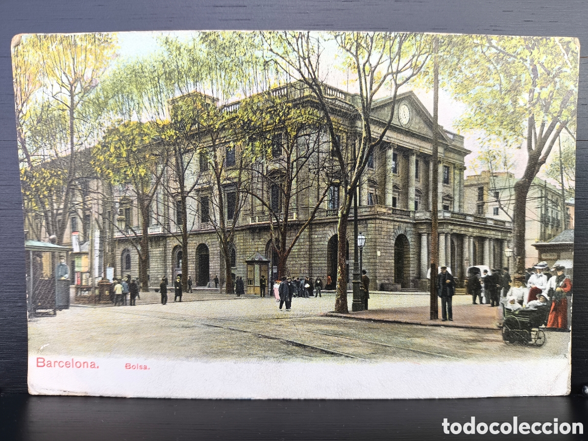 Cartes Postales: Antigua postal Barcelona Bolsa Edificio Lonja de Mar&nbsp; Ed. Louis Glaser 1917