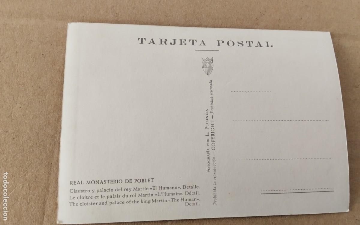 Postales: POBLET , POSTAL ANTIGUA , BLANCO Y NEGRO - Foto 3