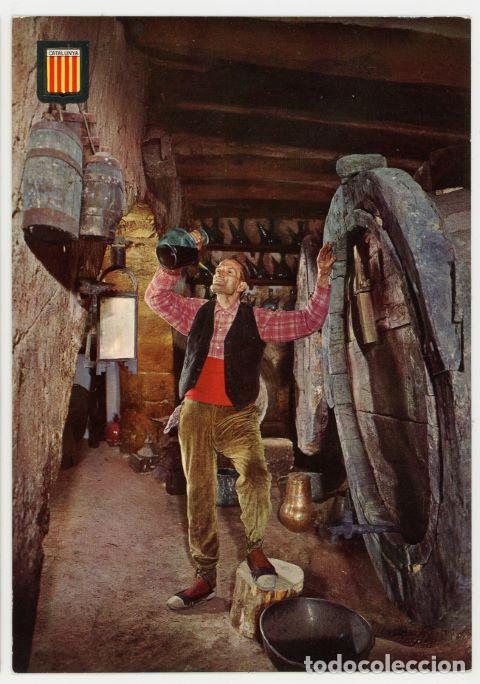 Postcards: m011191 la pobla de claramunt cal fuster de les figueres traguejant 1965 escudo de oro n&ordm;1885 escrit
