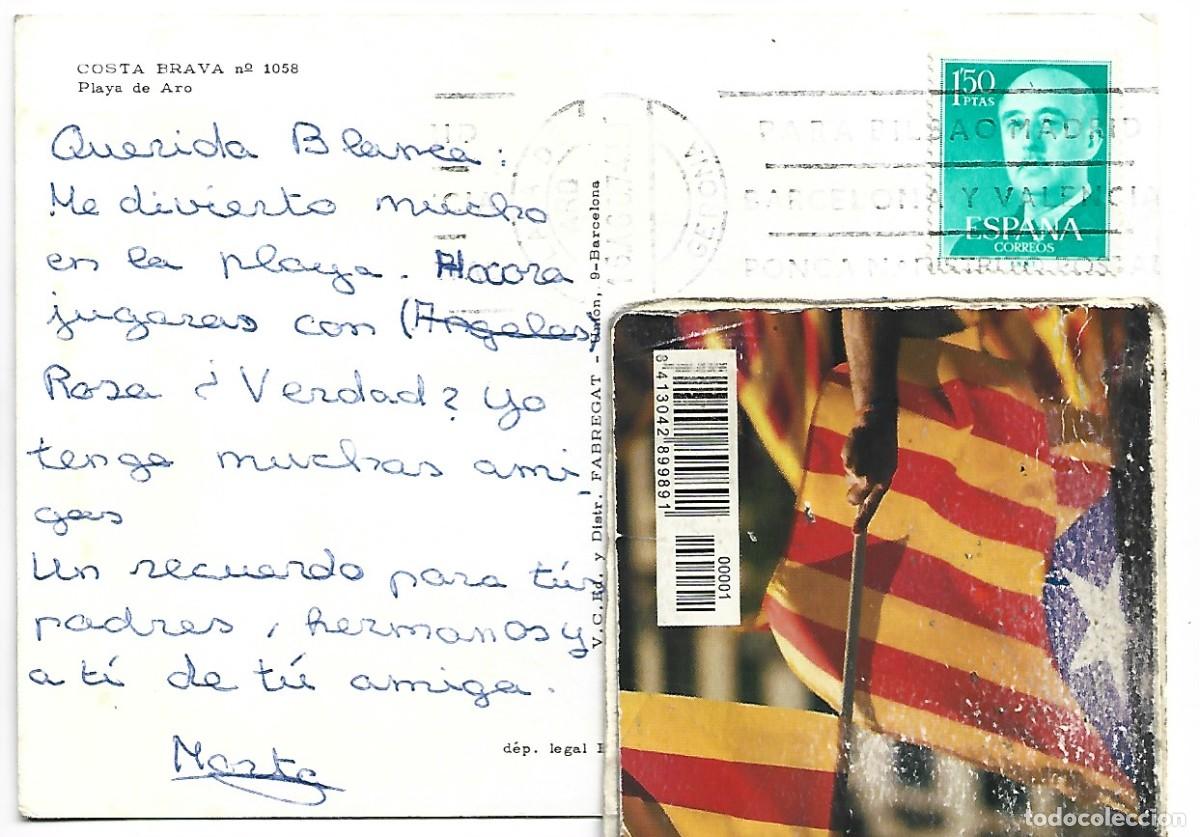 Postales: COSTA BRAVA.- PLAYA DE ARO / GIRONA - Foto 2