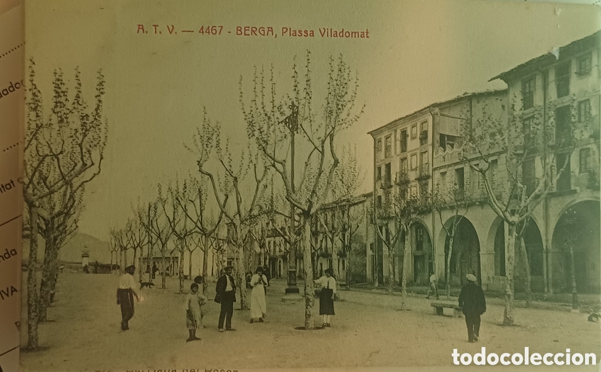 Postales: BERGA POSTAL PLA&Ccedil;A VILADOMAT - Foto 1