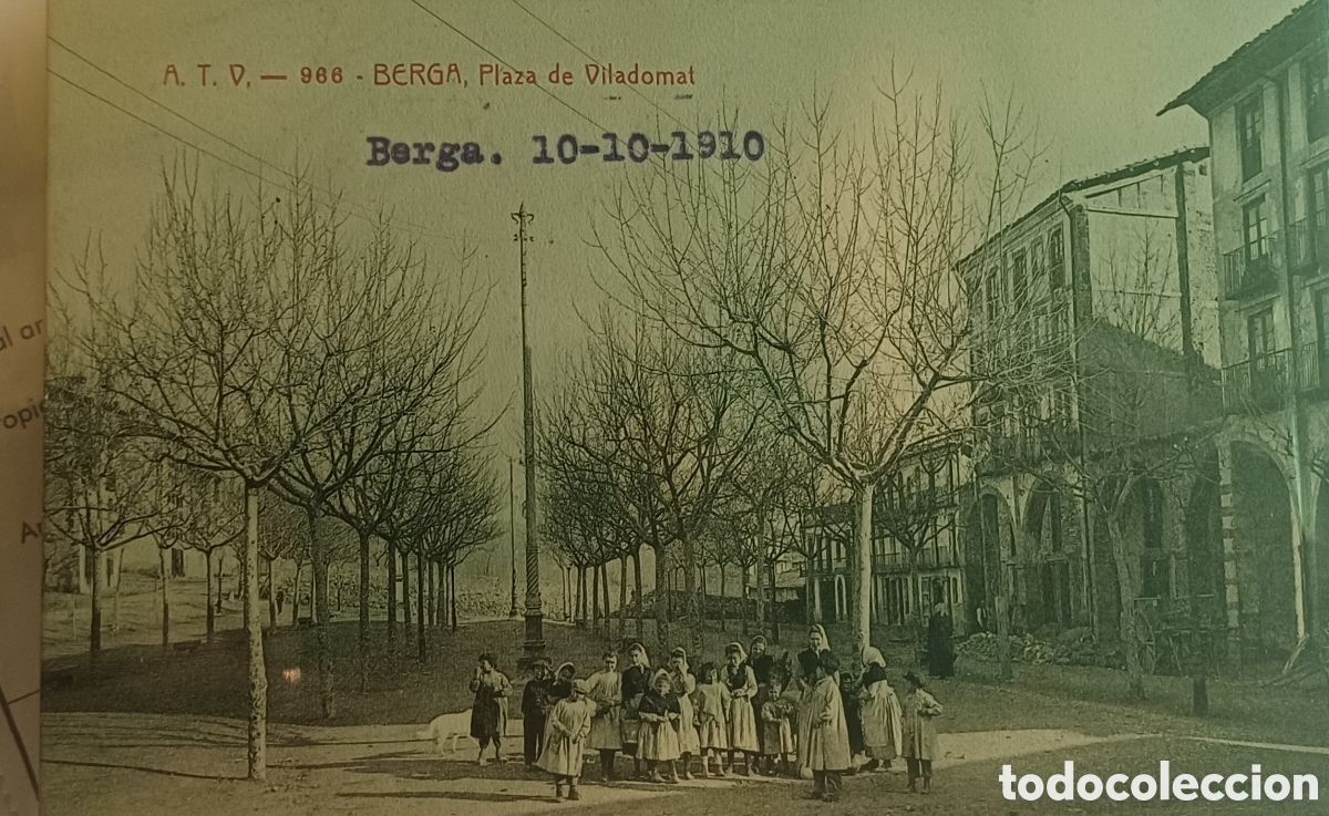 Postales: BERGA POSTAL PLA&Ccedil;A VILADOMAT - Foto 1