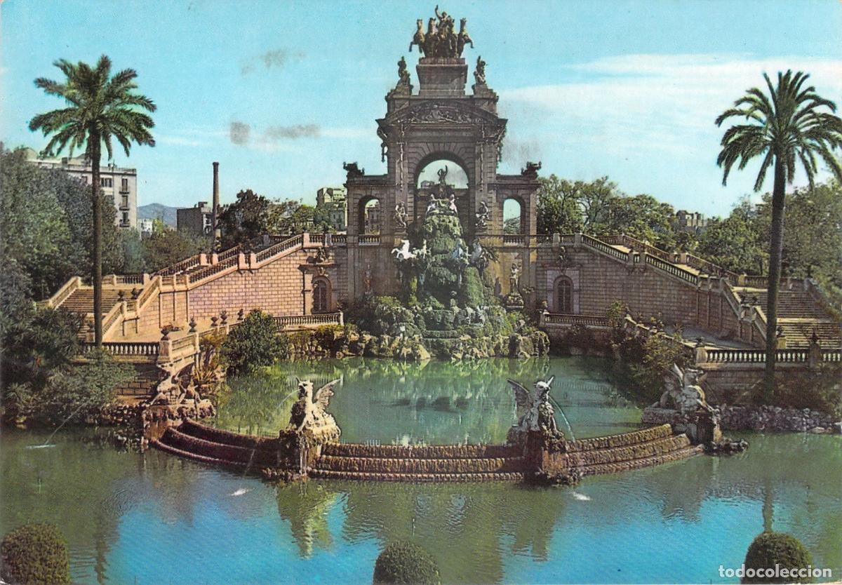 Cartes Postales: Postal Barcelona Cascada Monumental Parque de la Ciudadela Color A&ntilde;os 60