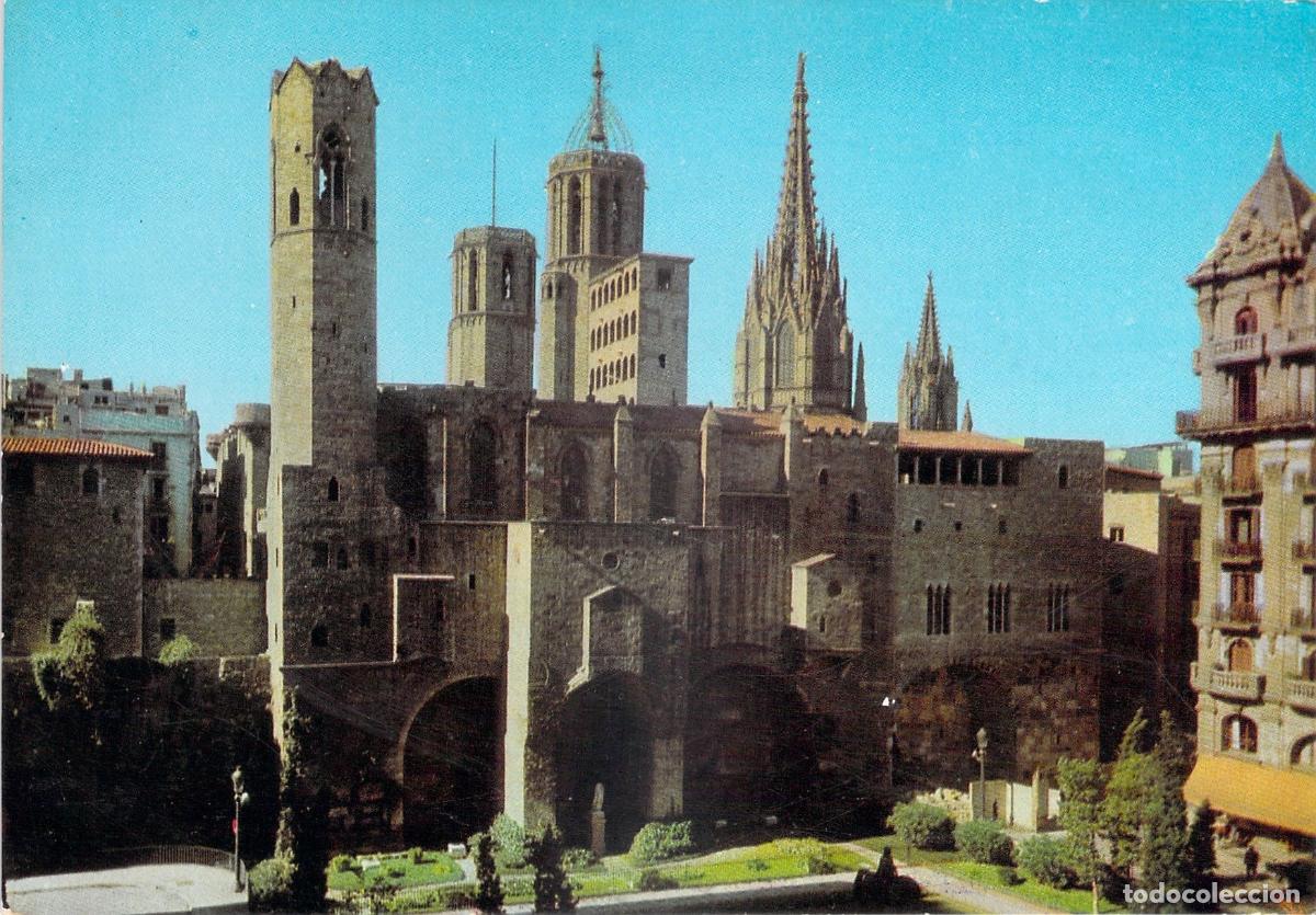 Cartoline: Postal de Barcelona - Vista Panor&aacute;mica del Barrio G&oacute;tico y Catedral
