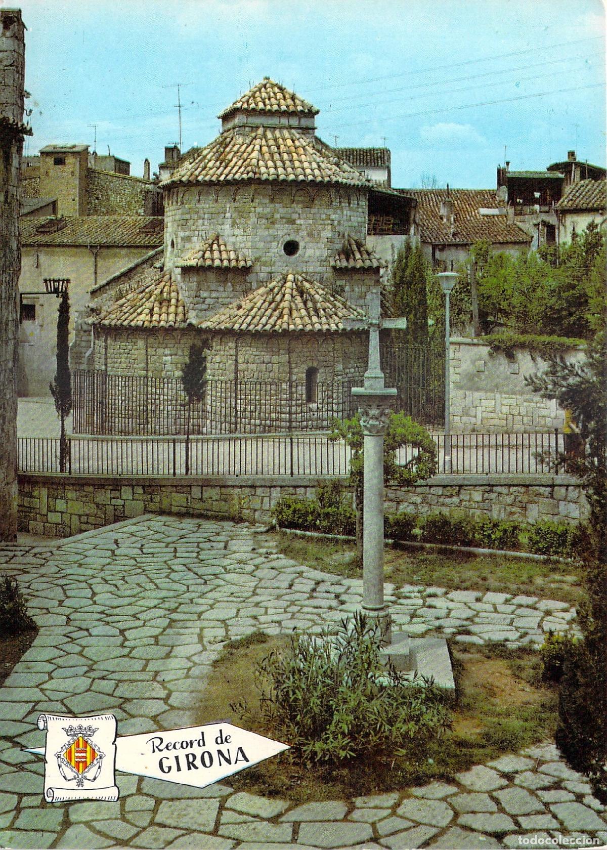 Cartoline: Postal de Girona: Exterior de la Iglesia San Nicol&aacute;s, Arquitectura Rom&aacute;nica
