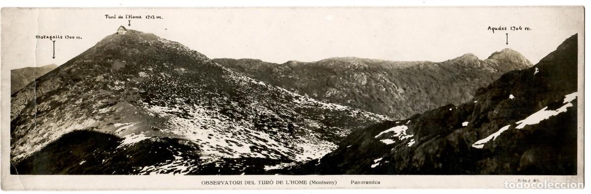 Postales: MONTSENY / OBSERVATORI DEL TURO DE L'HOME , PANORAMICA / FOTO J. GIL 28X9
