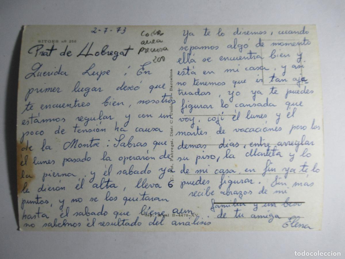 Postales: Sitges (Barcelona) - Escrita - Foto 2