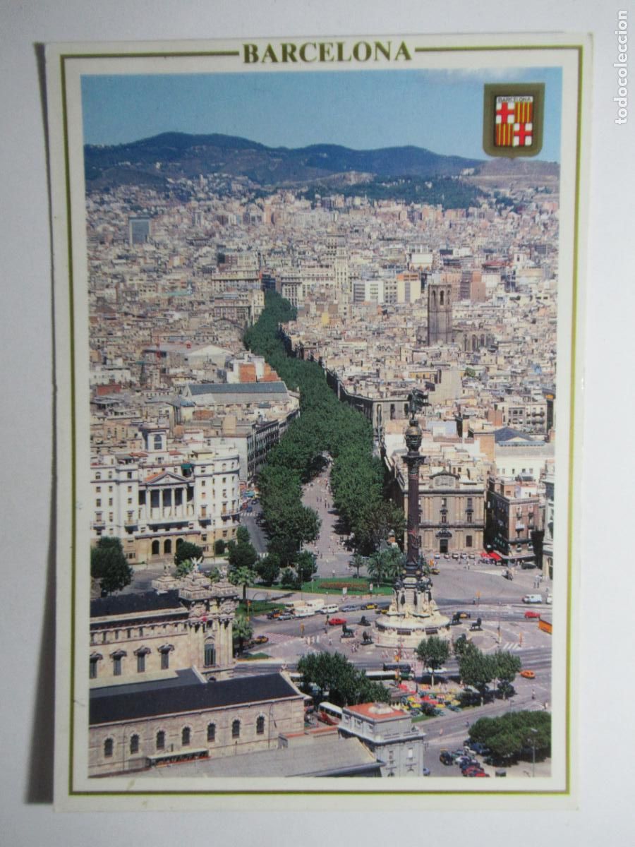 Postales: Barcelona - Les Rambles. Vista general - Foto 1