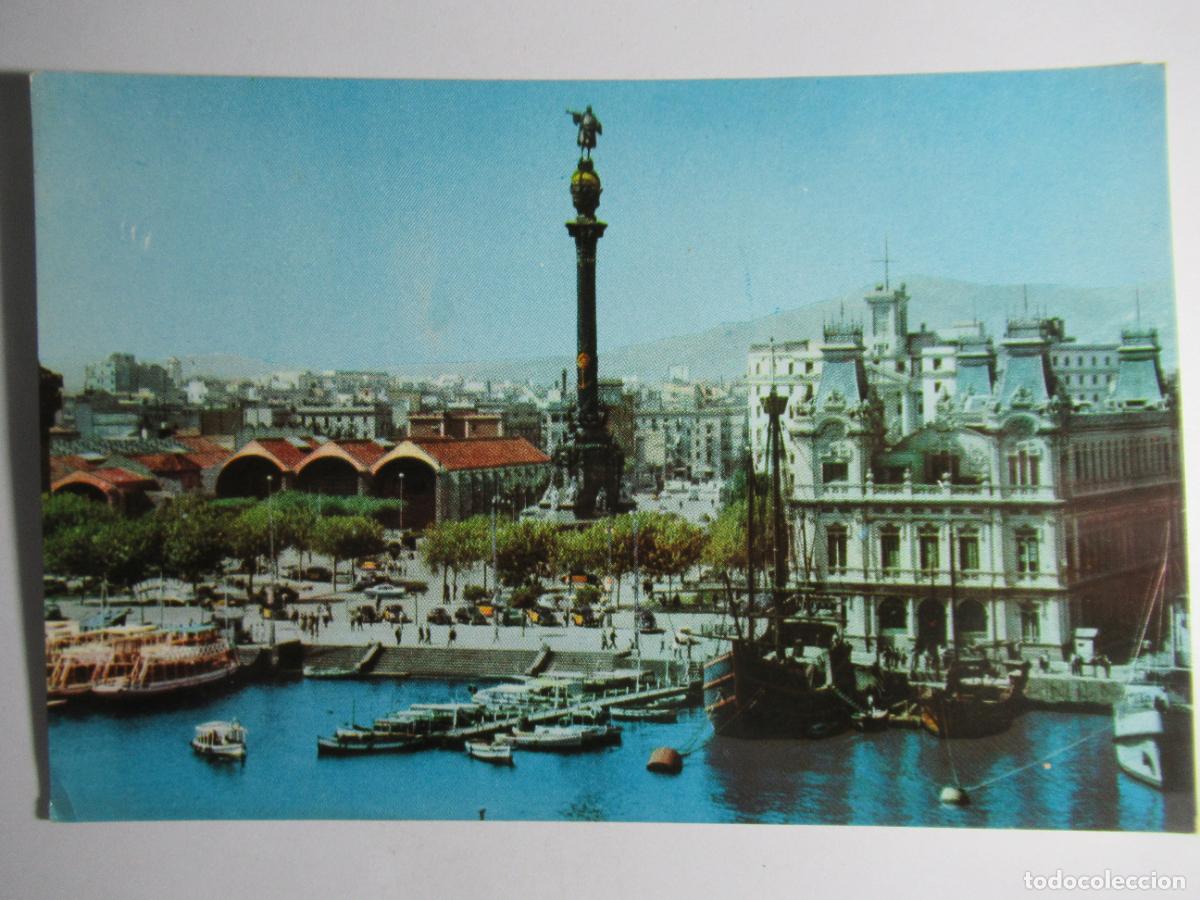 Postales: Barcelona - Col&oacute;n en la Puerta de la Paz - Foto 1