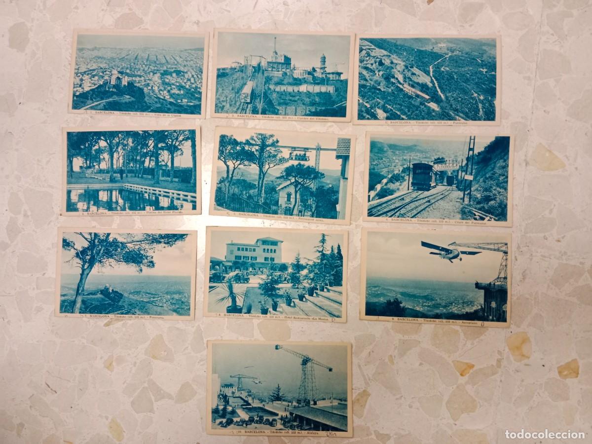 Postcards: LOTE DE 10 ANTIGUAS TARJETAS POSTALES DE ROISIN - TIBIDABO - BARCELONA - SERIE AZUL