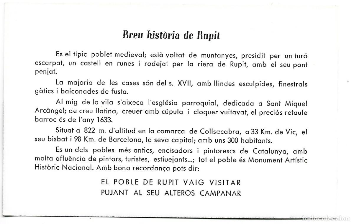 Postales: BREU HISTORIA DE RUPIT - Foto 2