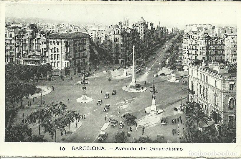 Postales: Barcelona - Avenida del Generalissimo - Foto 1