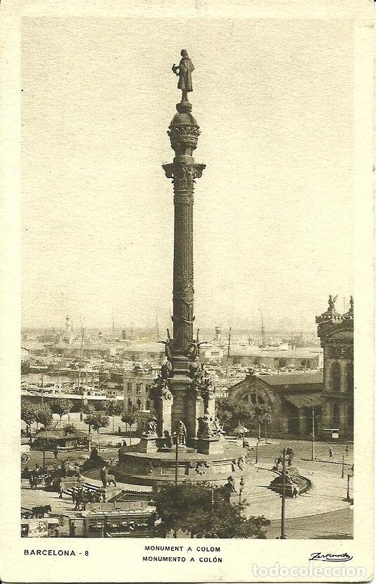 Postales: Barcelona - Monumento a Colon - Foto 1