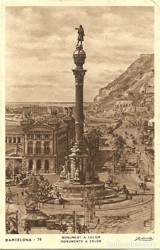 Postales: Barcelona - Monumento a Colon - Foto 1
