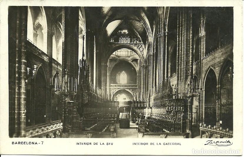 Postales: Barcelona - Interior de la Catedral - Foto 1