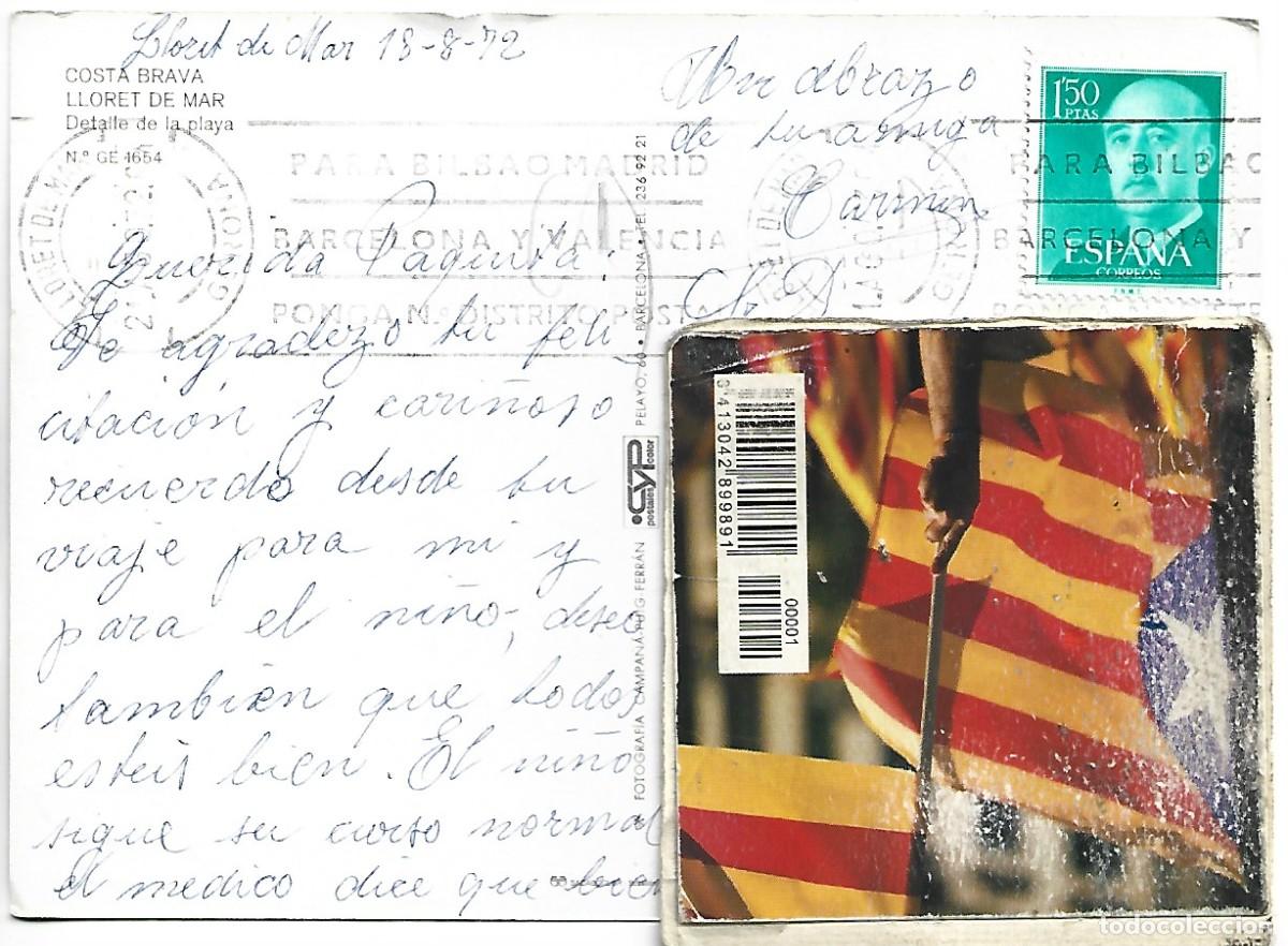 Postales: DETALLE DE LA PLAYA.- LLORET DE MAR - Foto 2