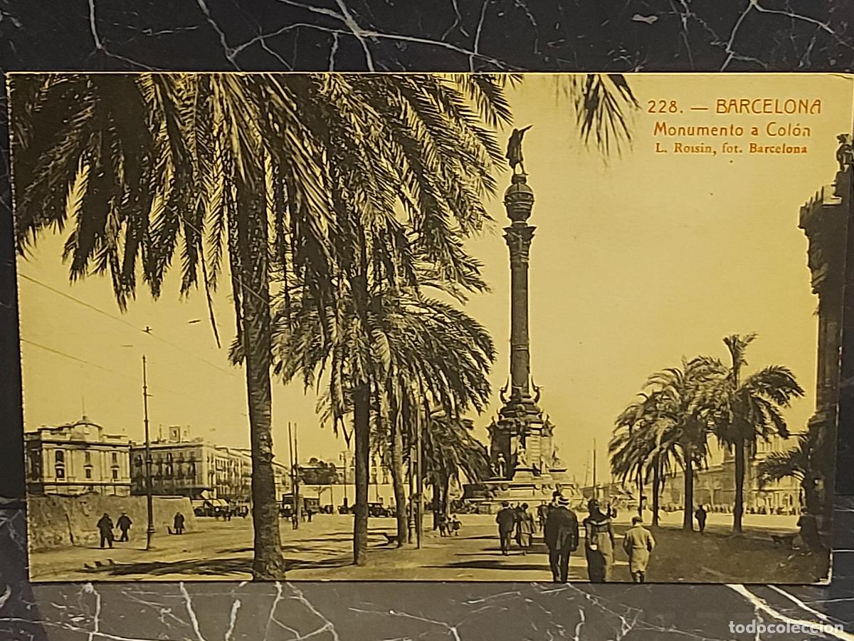Cartoline: 228 / BARCELONA / MONUMENTO A COLÓN / ED: L. ROISÍN / SIN CIRCULAR