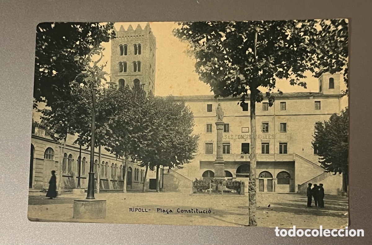 Postales: POSTAL: RIPOLL - PLA&Ccedil;A CONSTITUCI&Oacute; - CIRCULADA EN 1925 - Foto 1