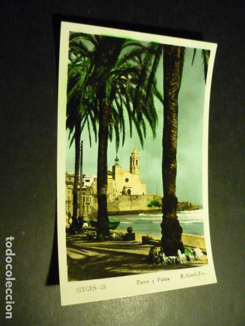 Postales: SITGES BARCELONA PASEO Y PUNTA - Foto 1