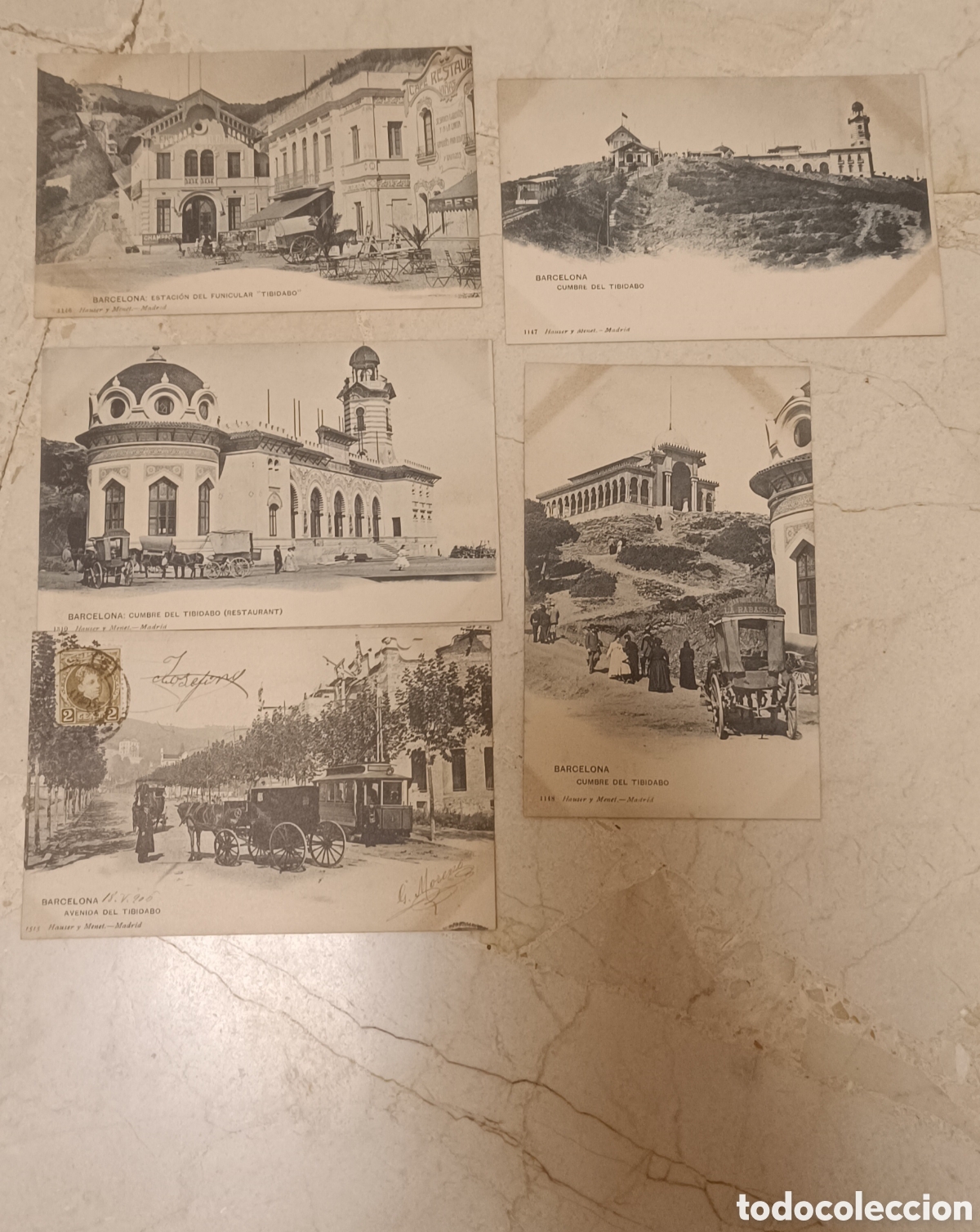 Postales: PRECIO POR UNIDAD Postales antiguas Barcelona Hauser y Menet Tibidabo