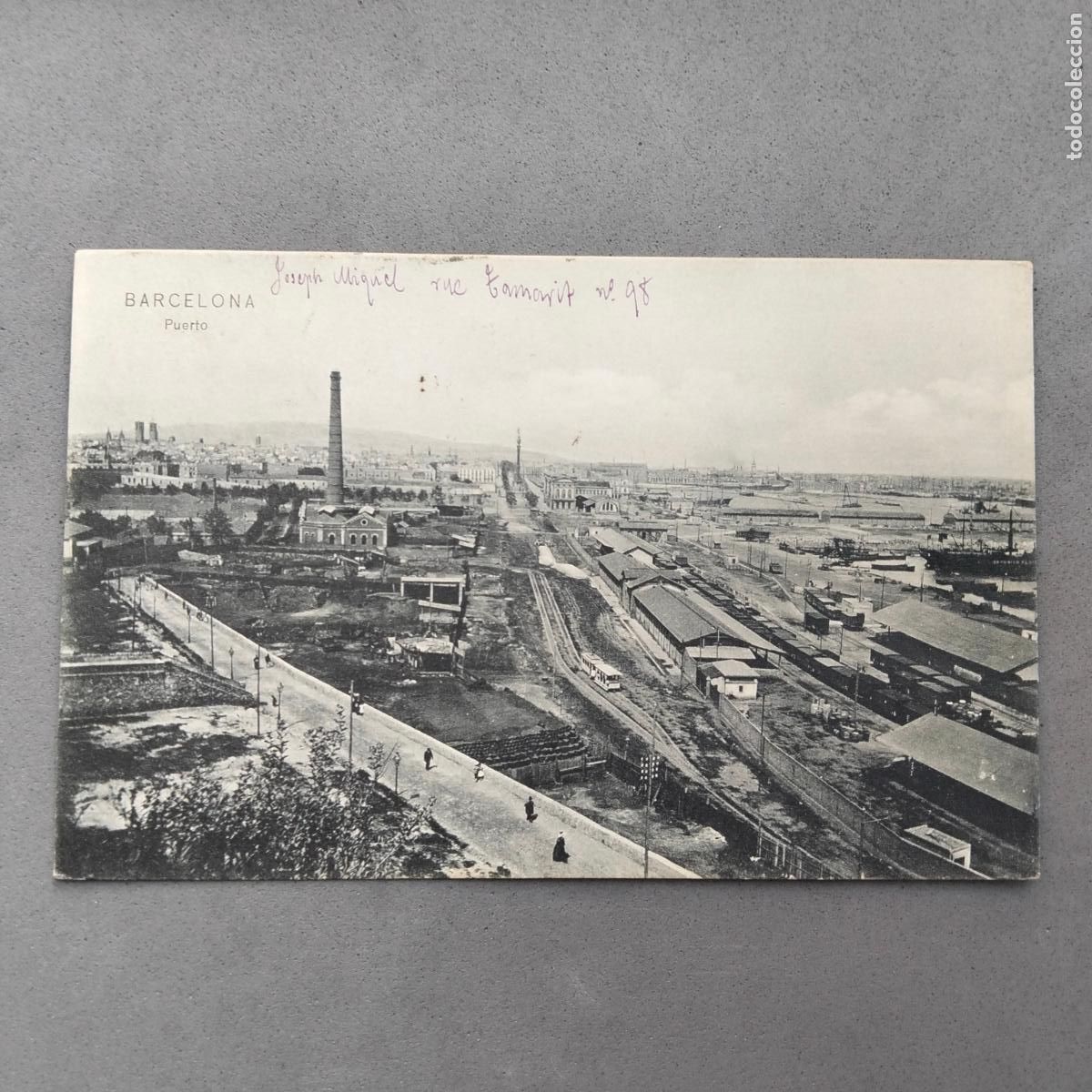 Postales: Barcelona, puerto. Circulada a&ntilde;o 1908 - Foto 1
