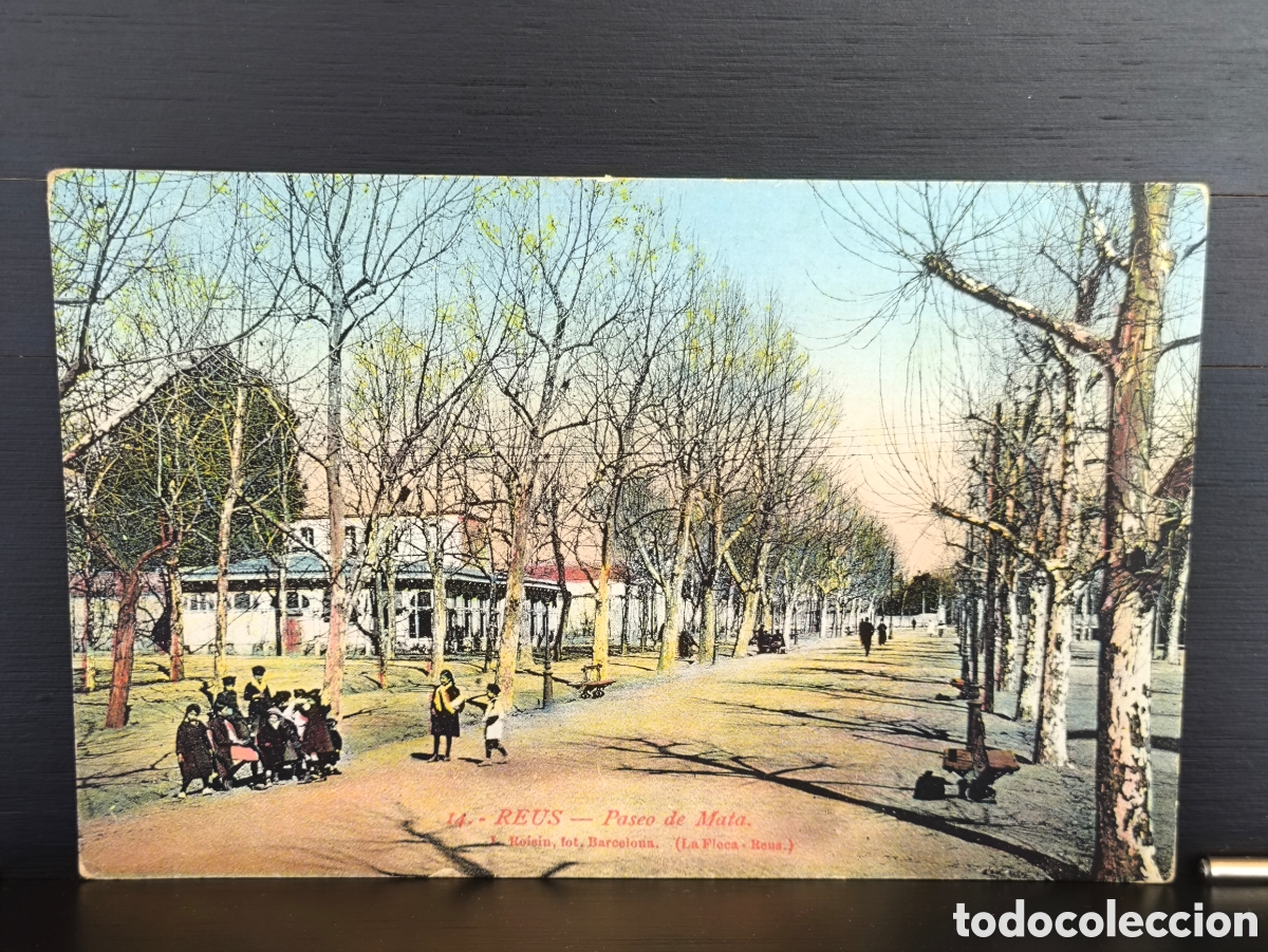 Postales: Antigua postal Reus Paseo de Mata Ed. L. Roisin La Fleca n&uacute;m 14 Tarragona