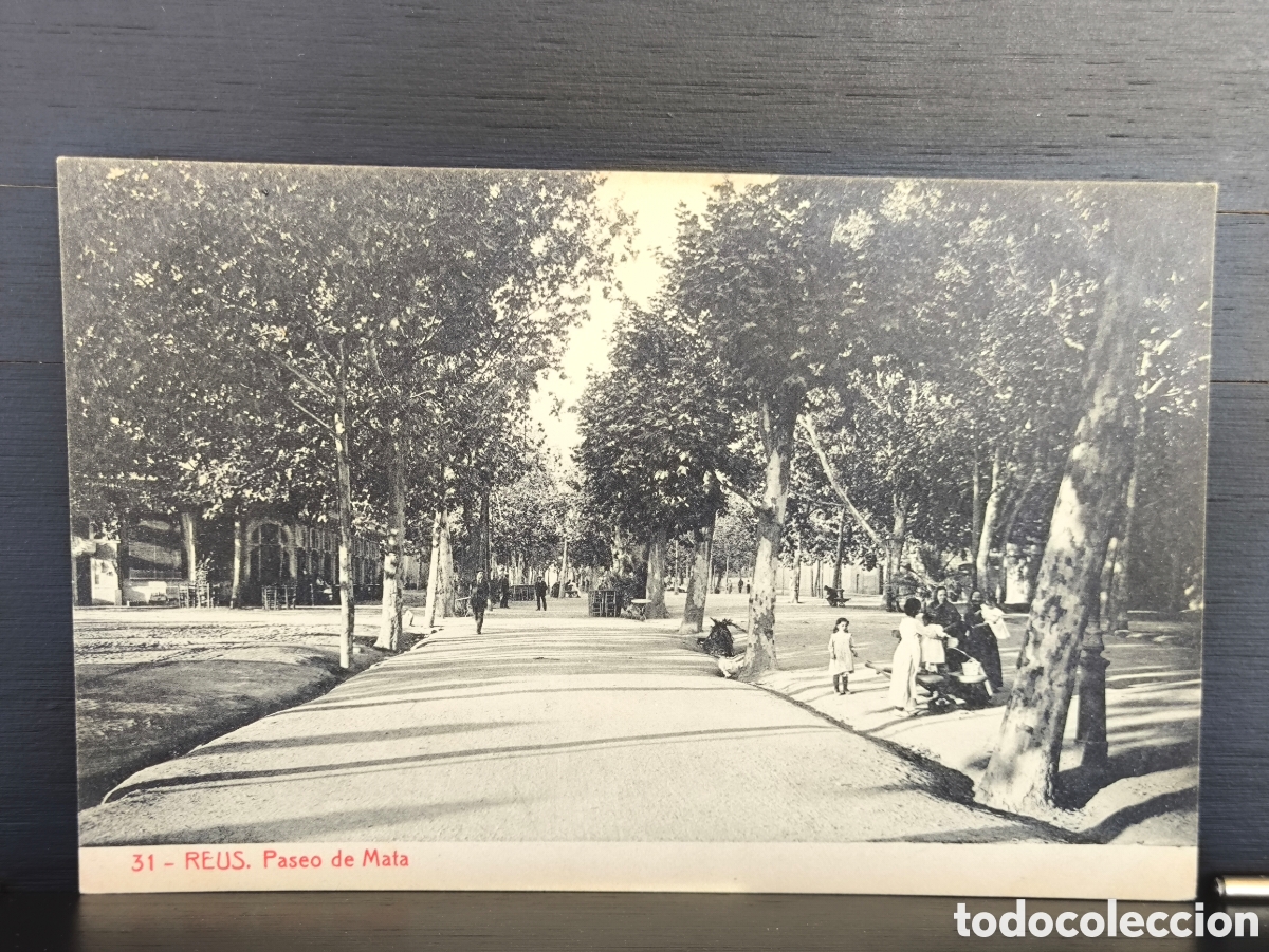 Postales: Antigua postal Reus Paseo de Mata Ed. Fototipia Thomas n&uacute;m 31 Tarragona 1920