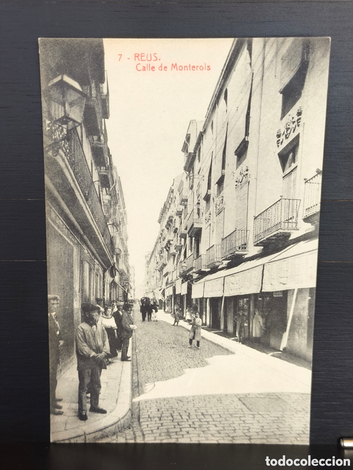 Postales: Antigua postal Reus Calle de Monterols Ed. Fototipia Thomas n&uacute;m 7 Tarragona 1920