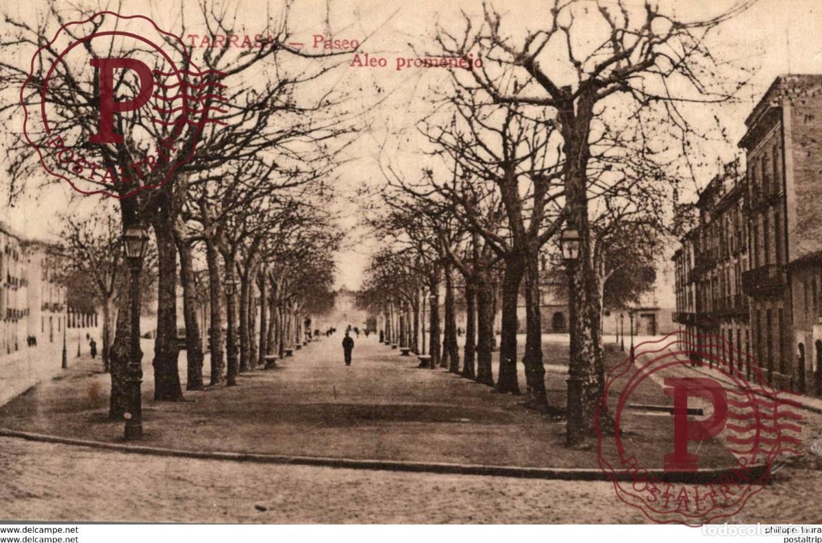 Postales: TARRASA. PASEO. BARCELONA - Foto 1