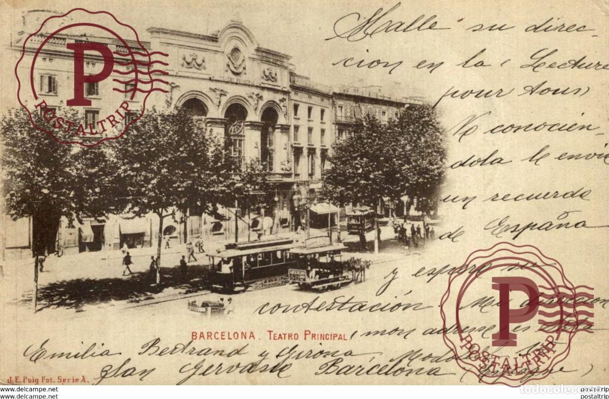 Postales: BARCELONA - TEATRO PRINCIPAL - Foto 1