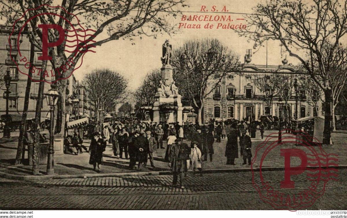 Postales: BARCELONA, PLAZA DEL PALACIO. - Foto 1