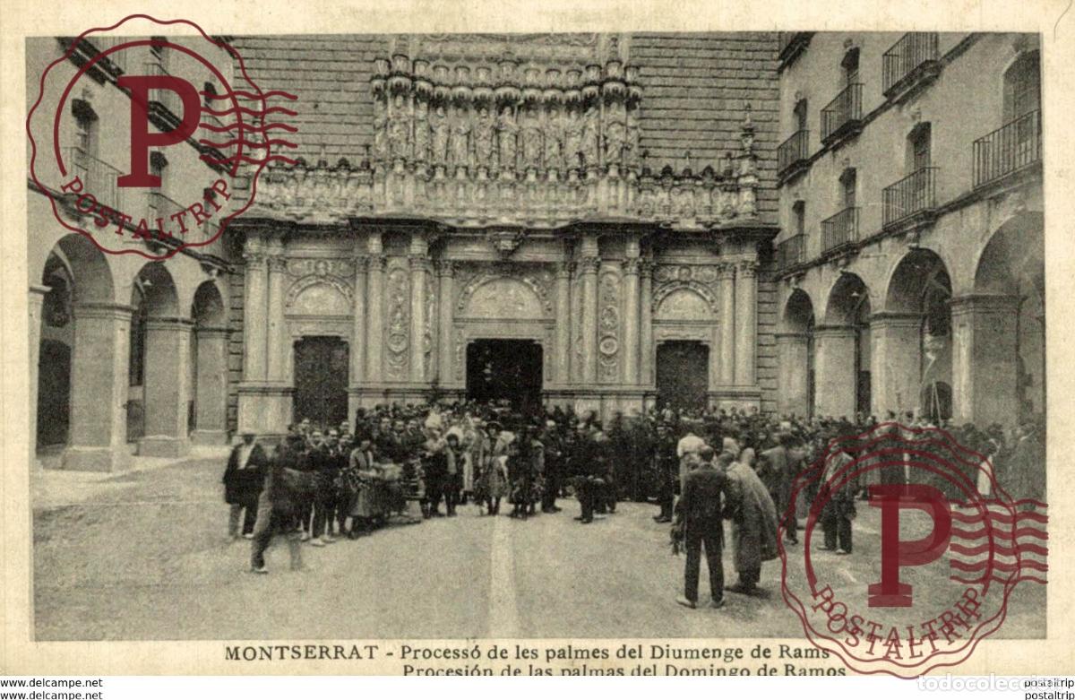 Postales: MONTSERRAT. PROCESION DE LAS PALMAS. - Foto 1