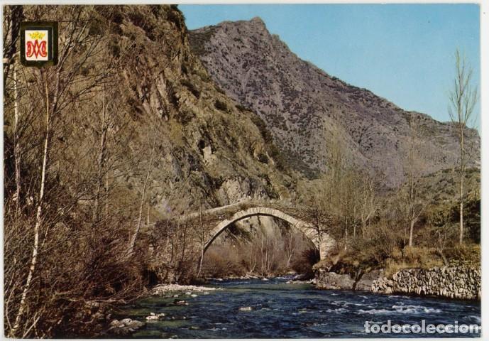 Postais: m011404 Vall De Cardos Pont Romanic Sobre El Riu Cardos 1967 Escudo De Oro N&ordm;2703 circulada