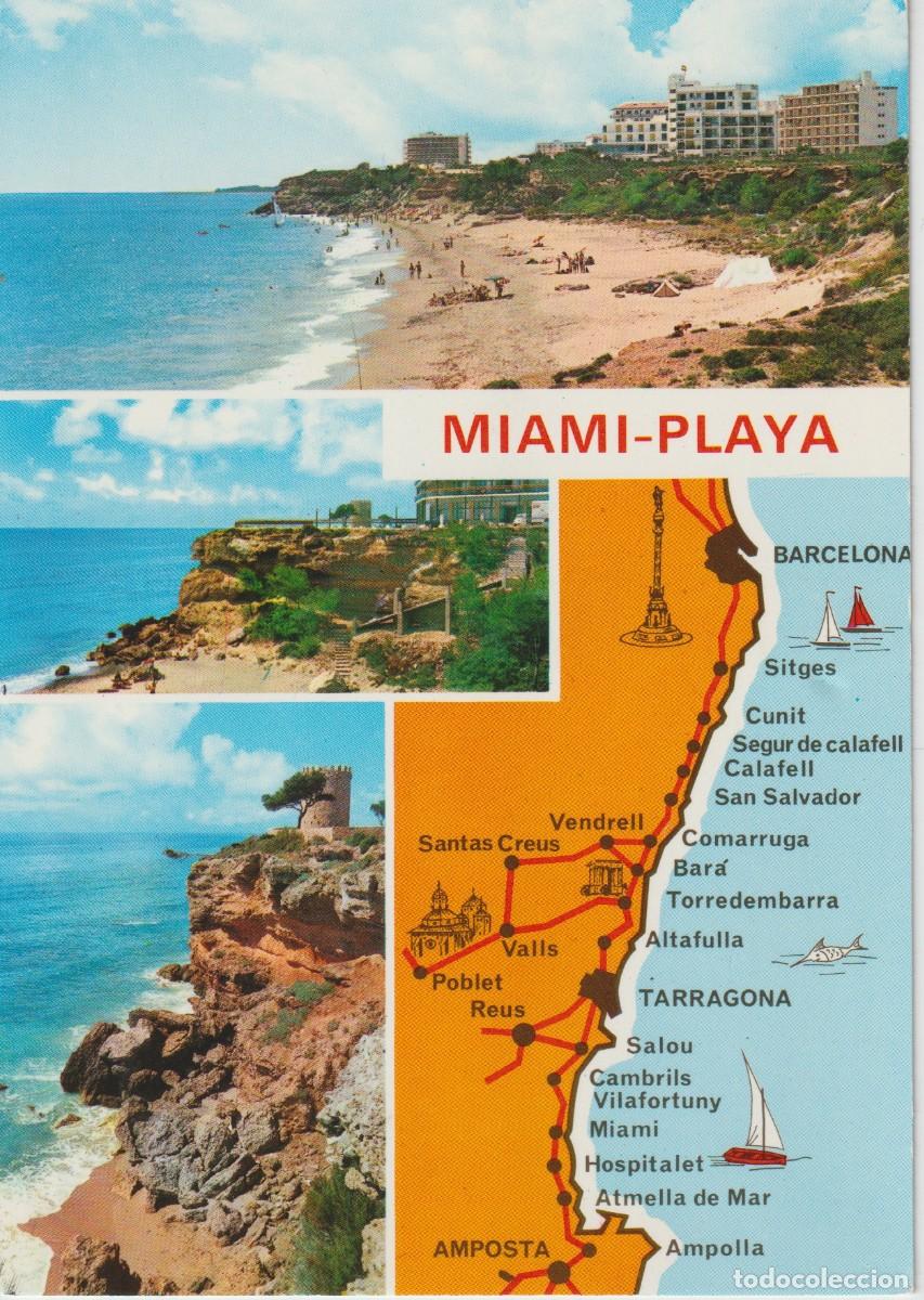 Postales: (29) MIAMI PLAYA. TARRAGONA . MAPA ... SIN CIRCULAR - Foto 1