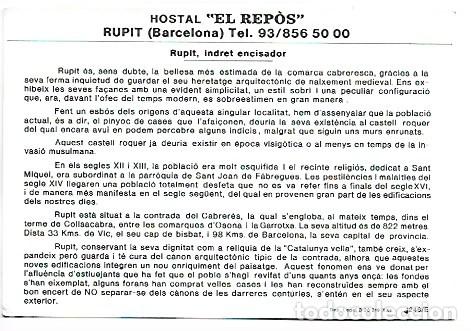 Postales: HOSTAL &rdquo; EL REPOS &rdquo;.- RUPIT / BARCELONA - Foto 2