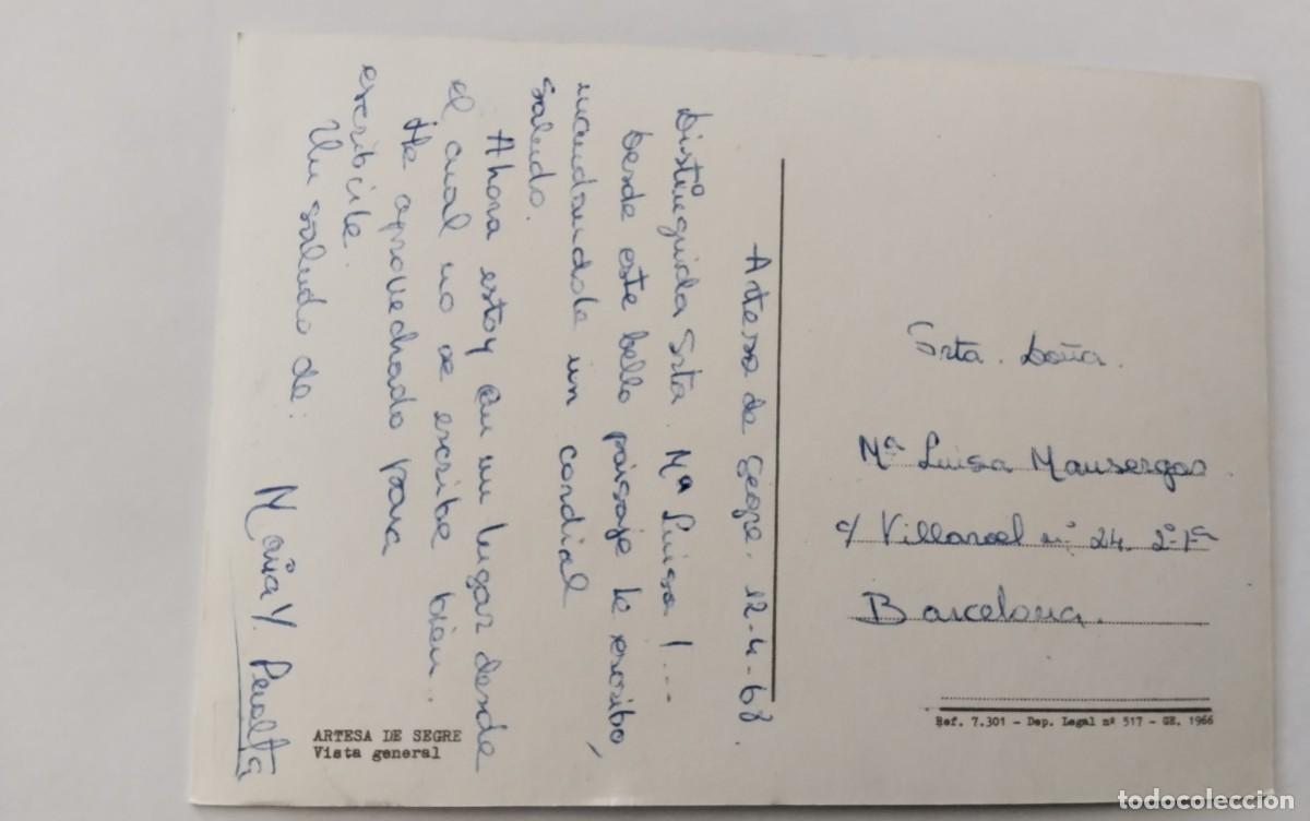 Postales: ARTESA DE SEGRE ,POSTAL ANTIGUA , - Foto 3