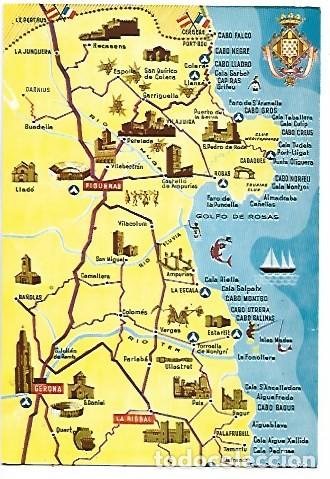 Postales: MAPA GUIA / CART-GUIDE.- COSTA BRAVA - Foto 1