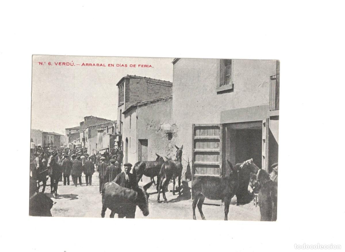 Postales: VERD&Uacute;. ARRABAL EN DIAS DE FERIA - Foto 1