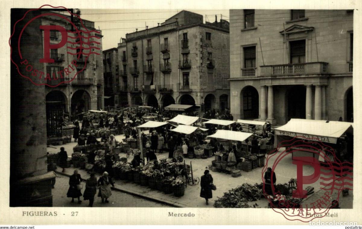 Postales: GERONA. FIGUERAS. MERCADO. - Foto 1