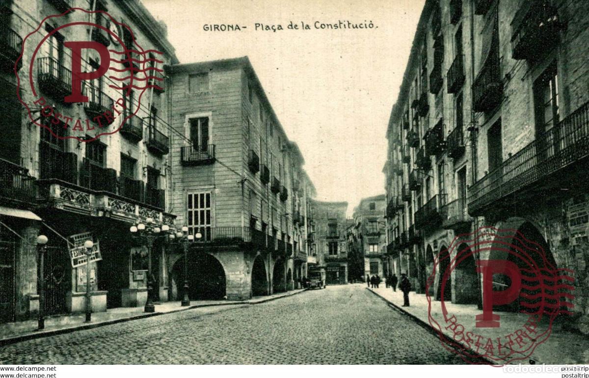 Postales: GERONA, PLAZA DE LA CONSTITUCION - Foto 1