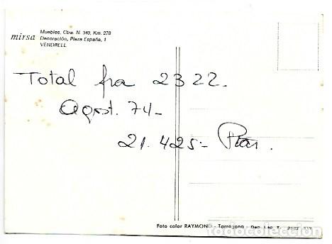 Postales: &rdquo; MUEBLES MIRSA &rdquo;.- VENDRELL / TARRAGONA - Foto 2