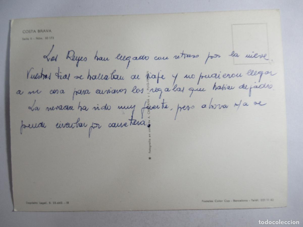 Postales: Costa Brava (Girona) - Escrita - Foto 2