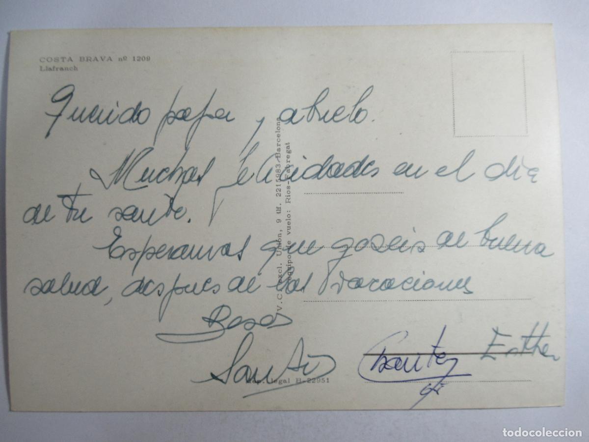 Postales: Llafranch (Girona) - Escrita - Foto 2