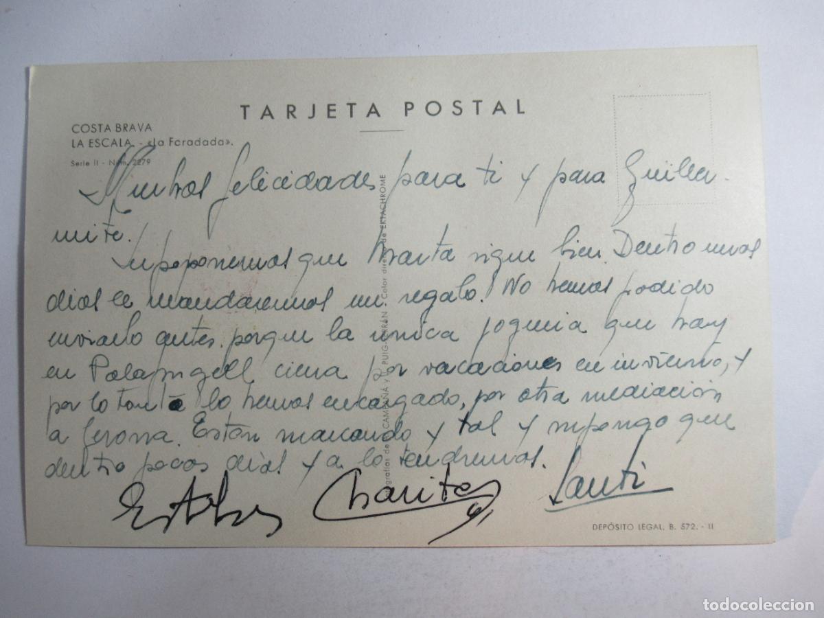 Postales: La escala (Girona) - La Foradada - Escrita - Foto 2