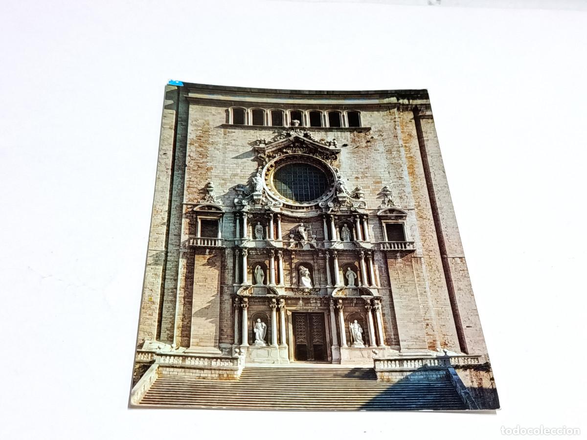 Postales: GIRON&Egrave;S - POSTAL GERONA - FACHADA DE LA CATEDRAL - Foto 1