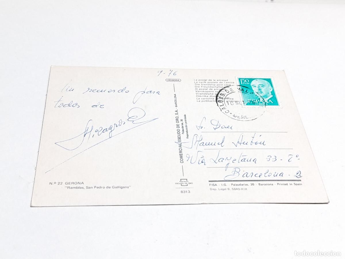 Postales: GIRON&Egrave;S - POSTAL GERONA - RAMBLAS - SAN PEDRO DE GALLIGANS - Foto 2