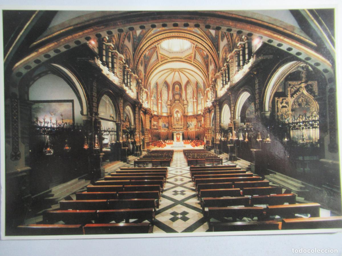 Postales: Monserrat - Interior de la Bas&iacute;lica - Circulada - Foto 1
